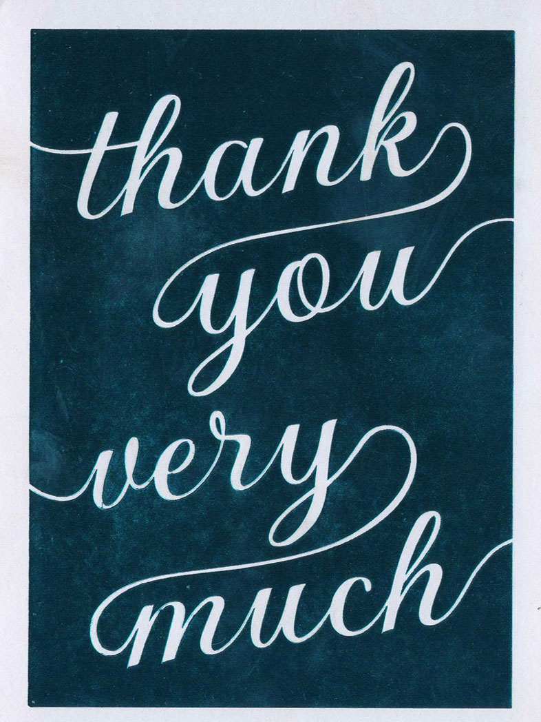 Thank you card.
