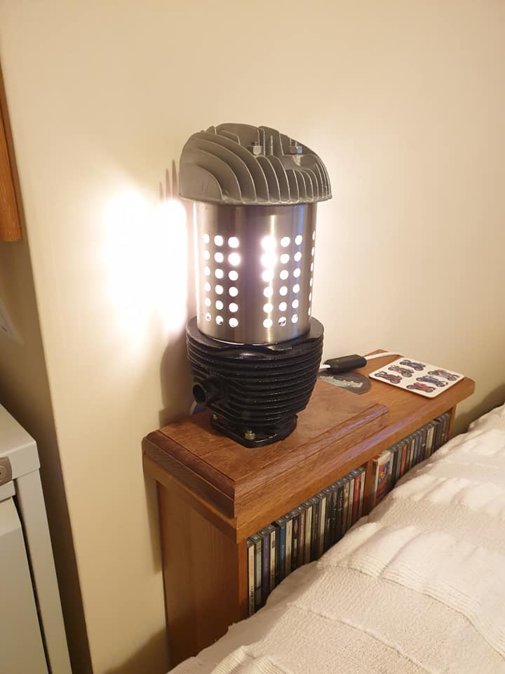 The lamp in all it's glory.