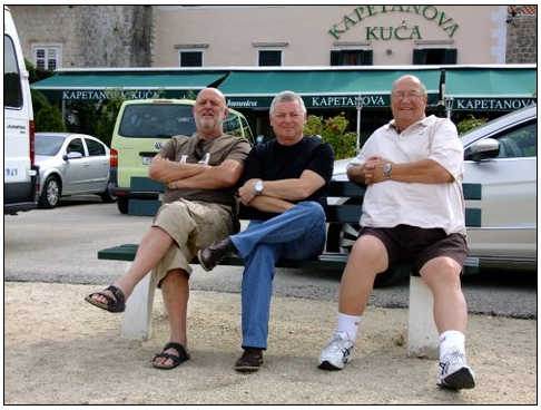 Dubrovnik with Dennis Brooks (left) and Peter Walker.